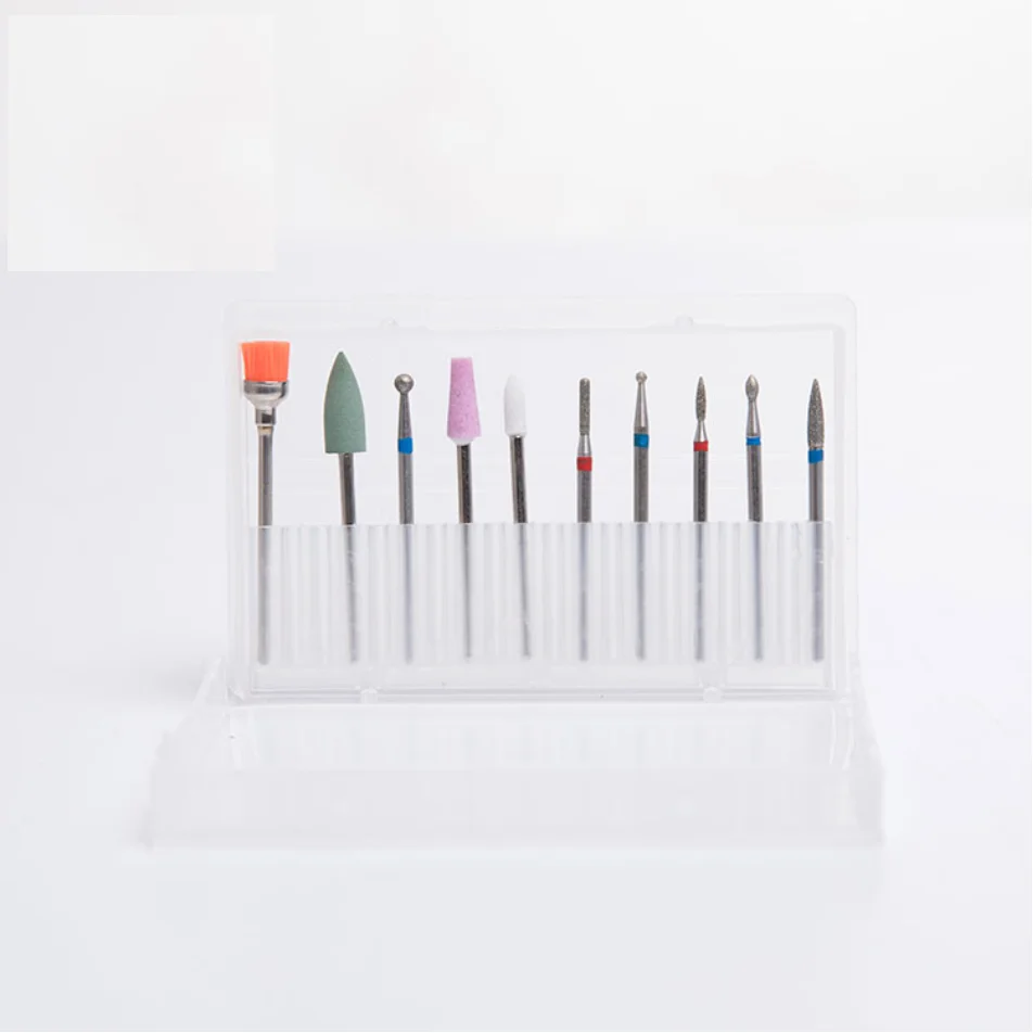 

7 Pieces Nail Mill Professional Remove Gel Acrylic Cuticle Diamond Tungsten Carbide Nail Drill Tools for Manicure