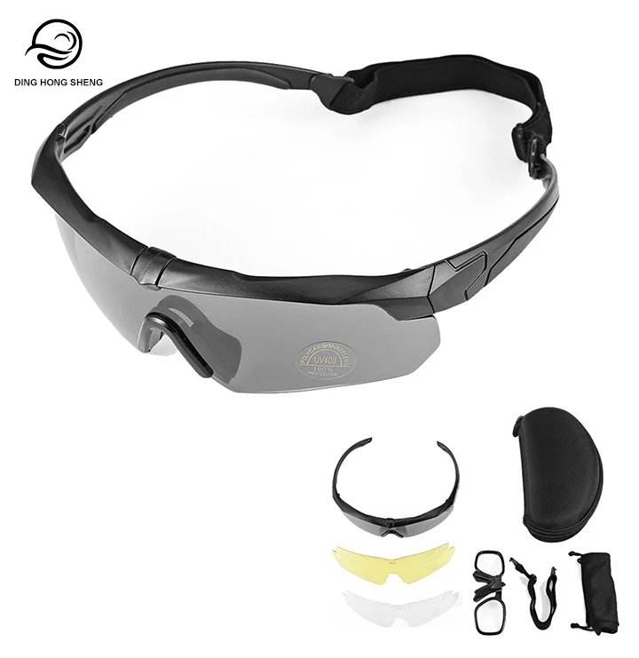 

OEM factory windproof shooting glasses military night vision goggles, Black,blue, yellow, gary,white, ect