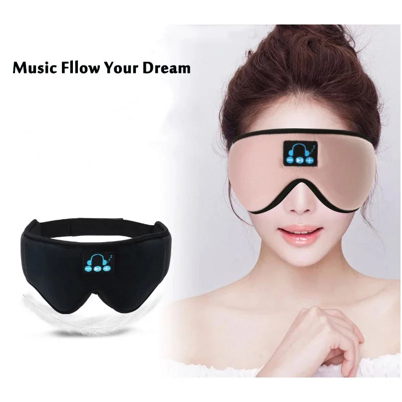 

Dropshipping Noise Cancelling Sleep Headphones Wireless Music Sleep Artifact Breathable Eye Mask Earphones for Lunch Break, Black