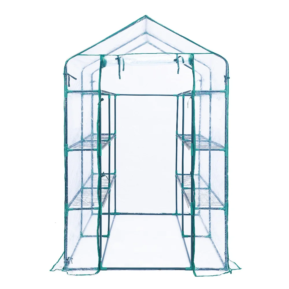 

4 Tier Walk In Balcony Plastic Transparent Winter Planter Grow Garden Greenhouse