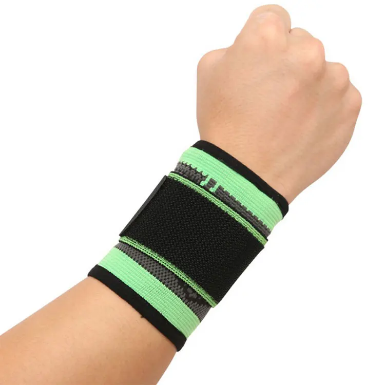 

Spandex Nylon Latex Forearm Wrap Belt Hand Strap Gym Brace Wrist Support For Women And Men, Black,green