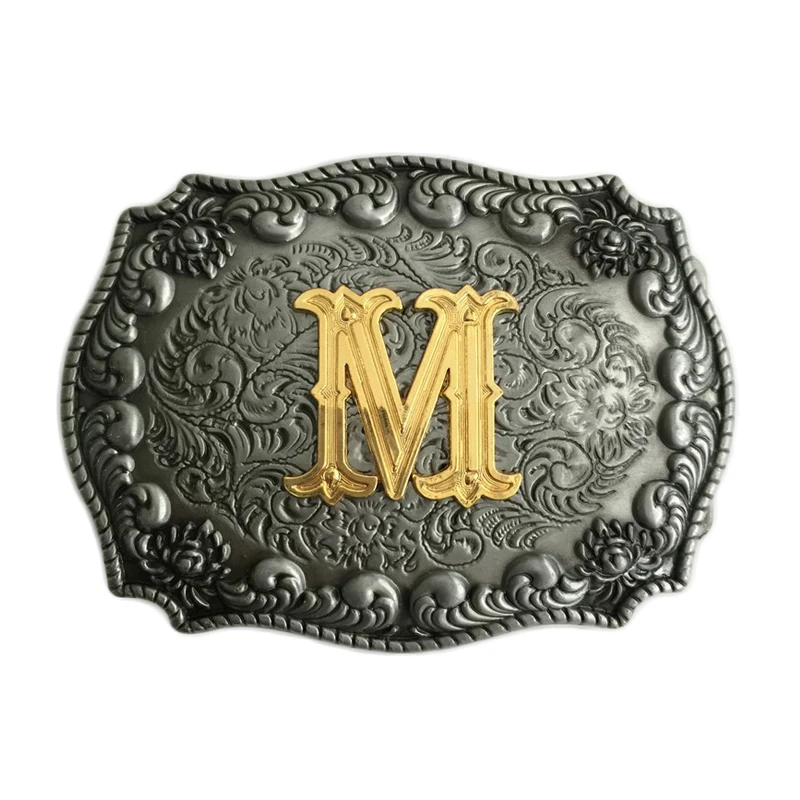 

China Machine Custom Making Initials Letter M Decoration Man Women Interlock Belt Buckles