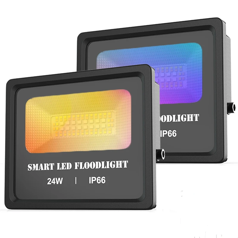 Smart home 24W RGB and CCT BT Mesh LED Floodlight