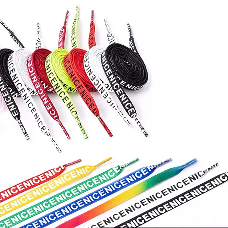 Shoelace Maker Manufacturing Easy Polyester Shoe Laces Printed Custom