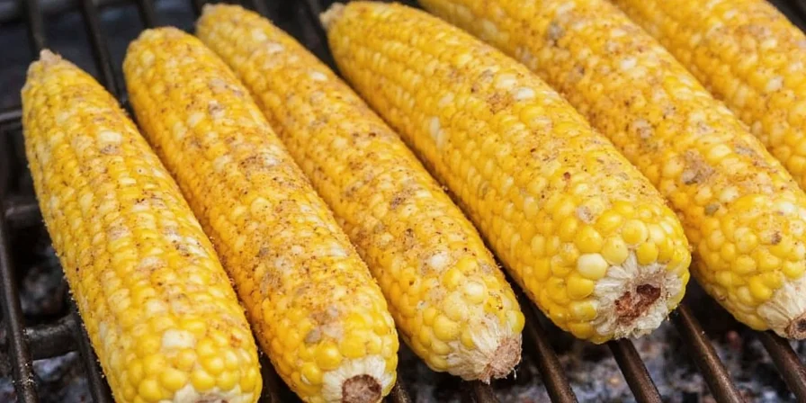 Spicy Mexican street corn served on a plate