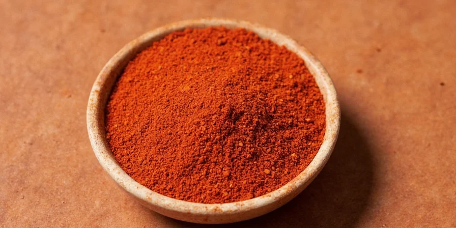 Close-up of red chili powder