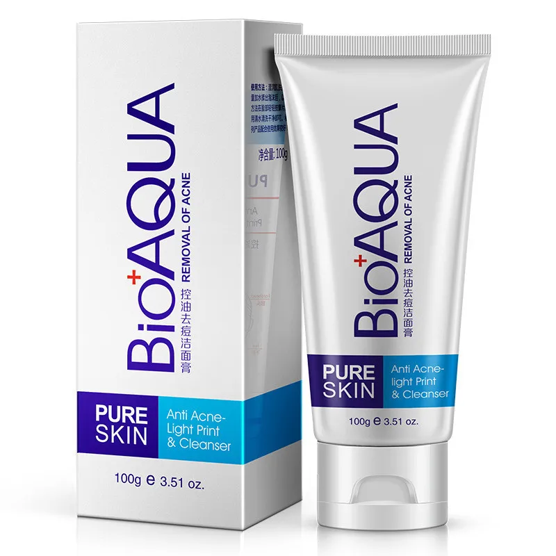 

BIOAQUA Acne Treatment Facial Cleanser Black Head Remove Oil-control Cleansing Foam Shrink Pores 100g BIOAQUA