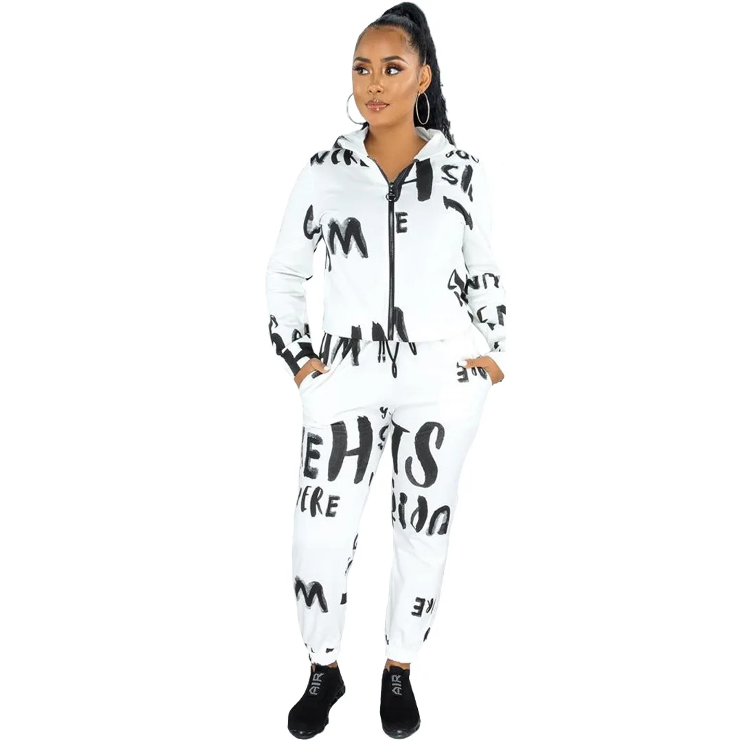 

Hot Selling Limited Edition Two Piece Girls Casual Sweat Suits