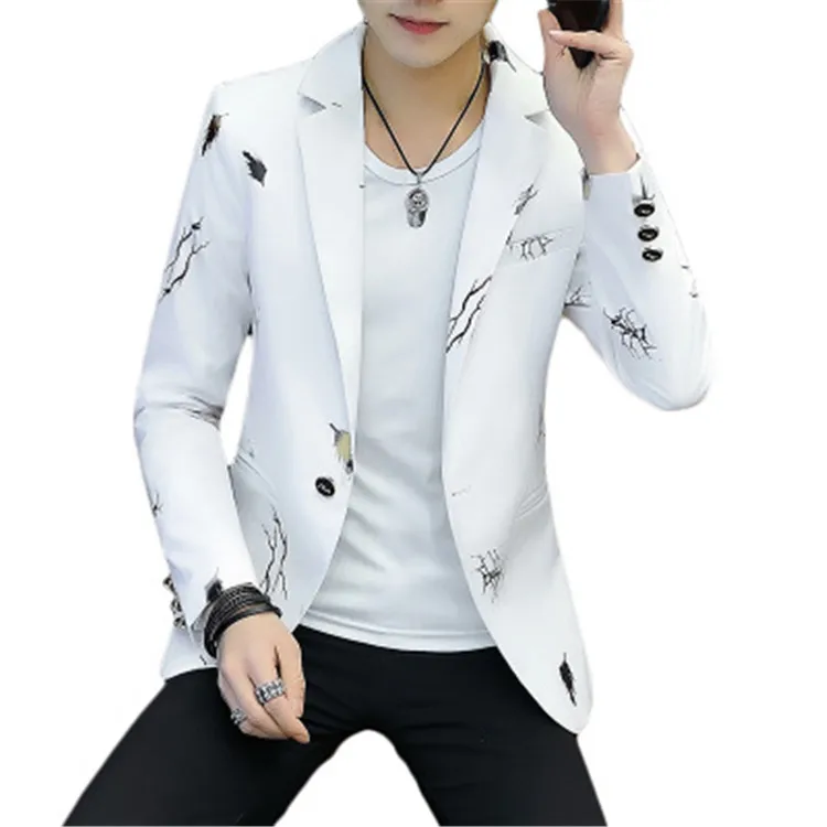 

Best-selling Men blazersJacket Covered Button Men Fashion men's jackets ZJ588, As pictures shows