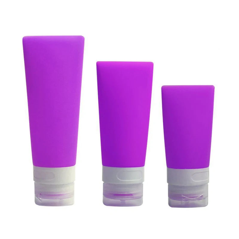 

Custom 60ml sub-bottle toiletries silicone travel squeeze cosmetic shampoo sub bottle set