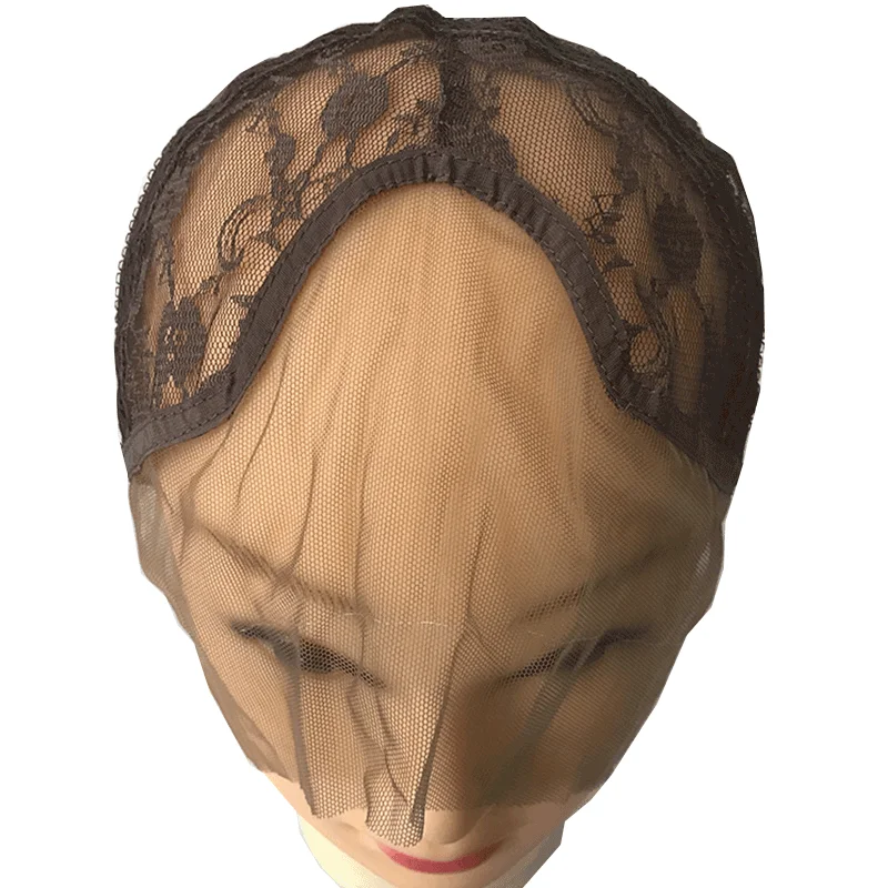 

Best seller lace dome cap closure for wig making cheap wig cap mesh wig cap, Brown