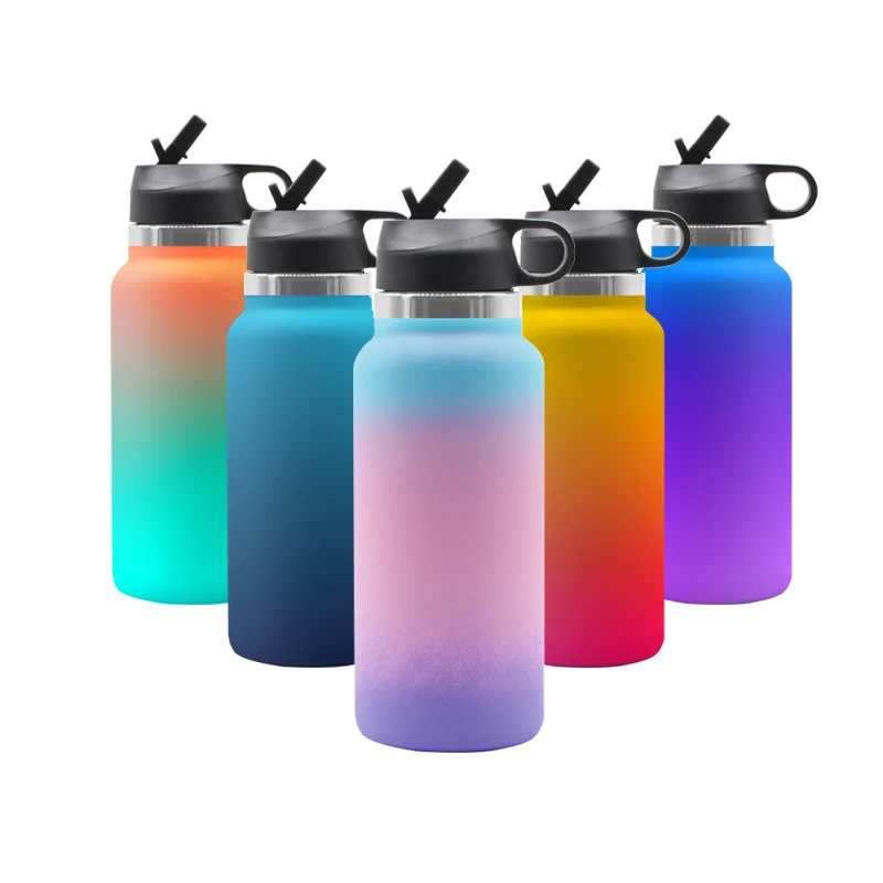 

Wevi OEM 18/8 Sublimation Blanks Stainless Steel Sports Drinking Water Bottles With Flex Lid, Customized color