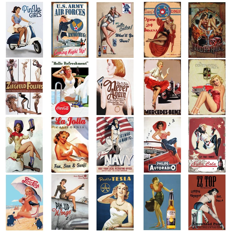
Wholesale home pub bar wall decorative retro metal plaque vintage souvenir metal sign old funny metal signs pin up tin signs 