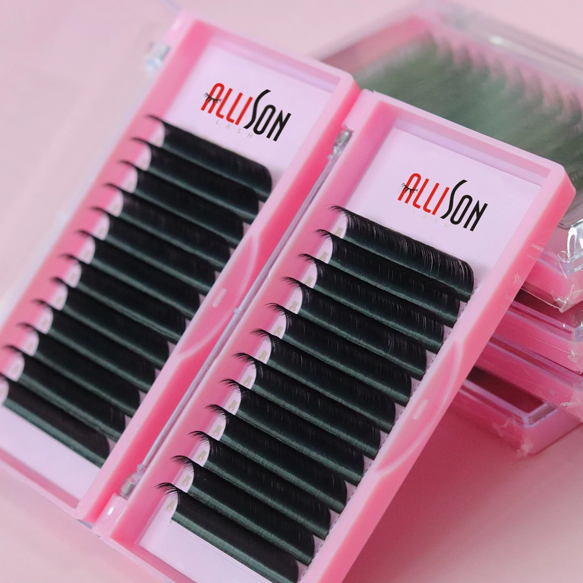 Allison Lash Tray Boxes Custom Logo Cashmere Lash Tray Ultra Black Individual Ultra Black Easy Fan Eyelash Extensions Supplies