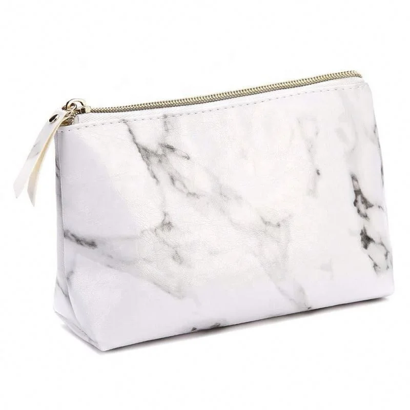 

Marble makeup bag Cosmetic Display Cases Waterproof Marble travel Cases Portable makeup bags Makeup Organizers 8.66"x6.3"x2.