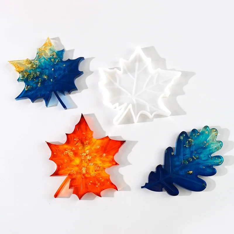 

Resin Mould Cake Molds Fondant Gummy Maple Weed Candy Silicone Mold For Leaf Coasters, As shown in the figure below