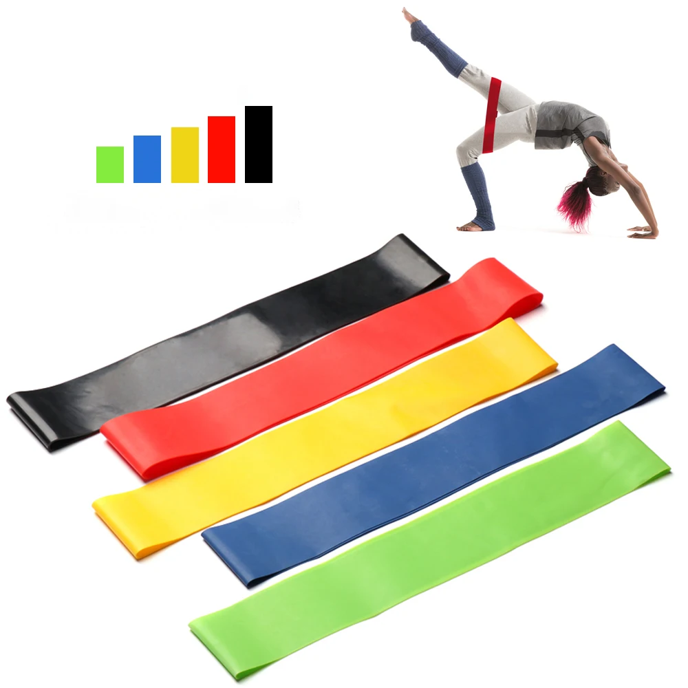

100% Natural Latex Gymnastic Fitness Mini Loop Resistance Band,anti slip logo latex mini band, Black,blue,green,yellow,red or customized