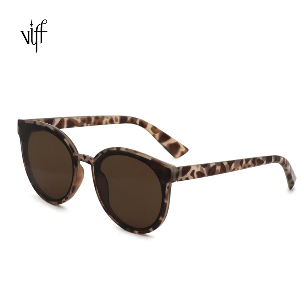 

2021 VIFF HP18062 Custom Logo Brown Lepoard Frame Shades Sun Glasses River Round Fashion Sunglasses