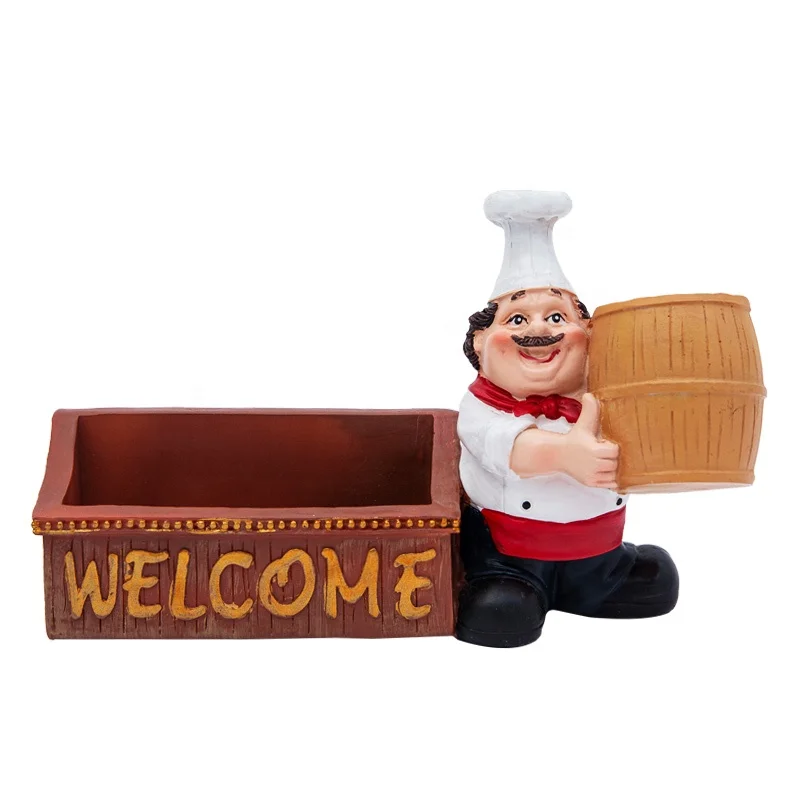 

eco friendly creative master chef name card holder resin chef toothpick holders, Customized color