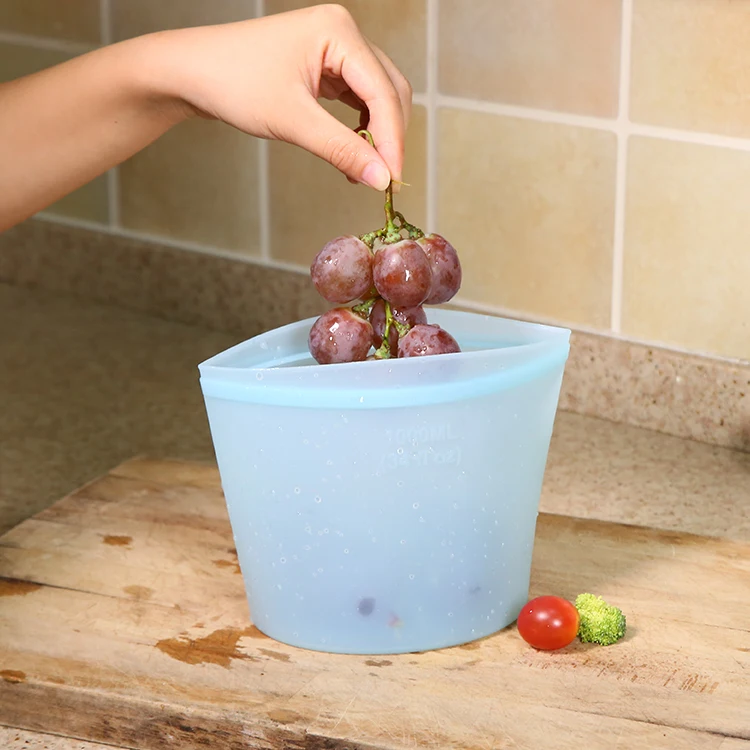 

2020 Hot Selling 100% Eco Friendly Bpa Free Food Grade Reusable Silicone Food Storage Bag