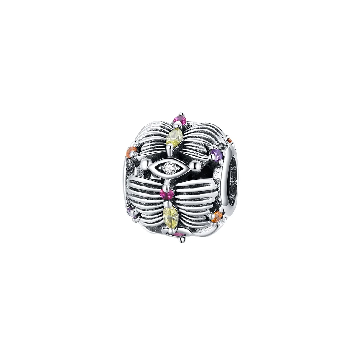

Shiny Jewelry Blooming Flowers Pendant 925 Silver Beads Bracelet Charms