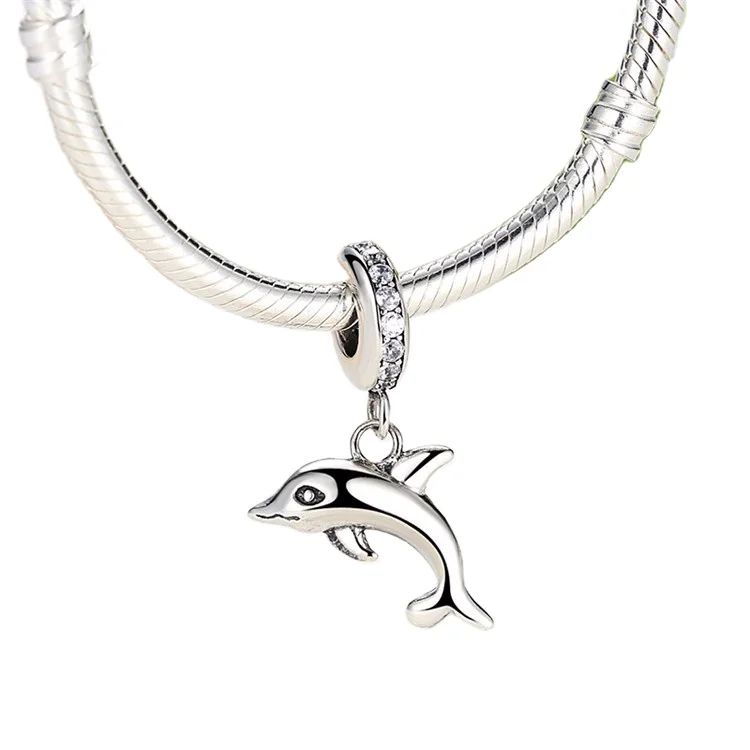 

bracelet accessories animal design jewellery silver dolphin charm