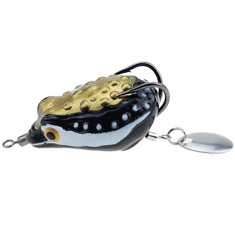 

Soft Frog 35mm 5.5g Fishing Lures With Spoon For Snake head frog fishing bait, 8 colors