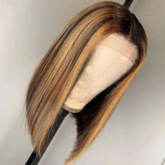 

Hot Sale Piano Color Ombre 4x4 13x4 Transparent Invisible Lace Front Human Hair Bob Wigs For Women