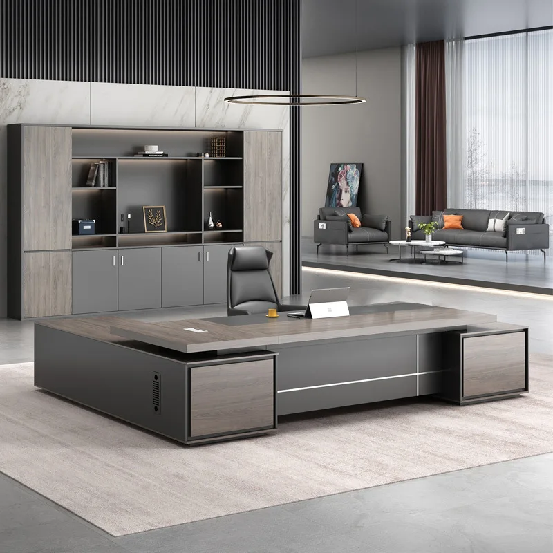 Office Furniture Modern Simple President Desk Fashion boss Desk and Chair Combination Office Manager Desk