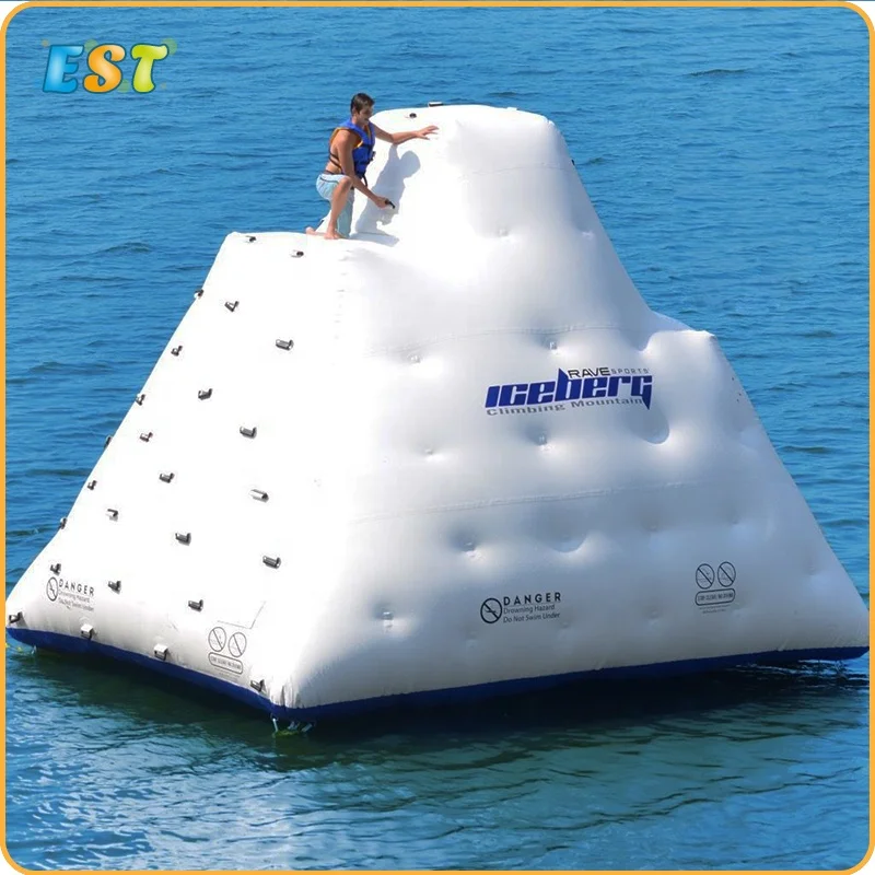 

Water Game Equipment The Gigantic Inflatable Climbing Iceberg Water Slide Game, Blue, white, red, green or customized as request