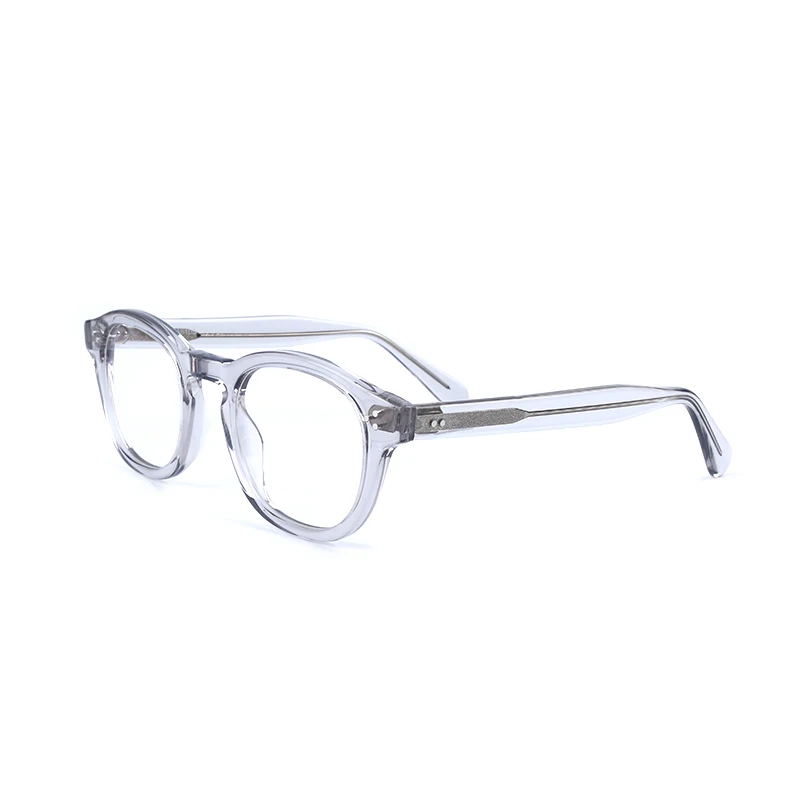 

High Quality Italy Mazzucchelli Material Transparent Blue Light Blocking Glasses Acetate Optical Frames Manufacturers