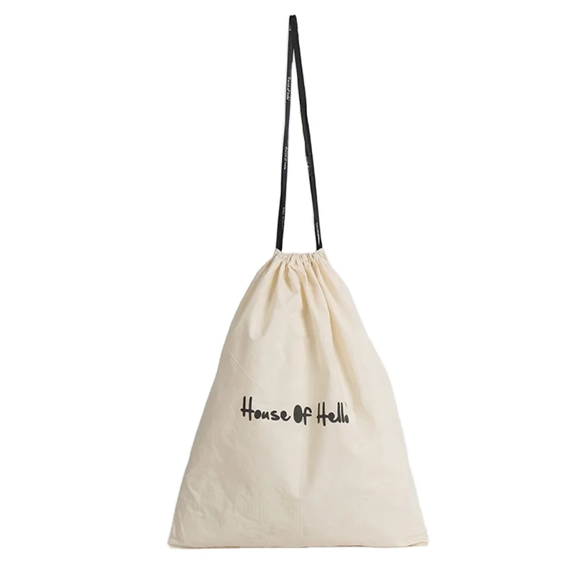 

Wholesale Eco friendly White 100% Cotton Muslin Drawstring Bag