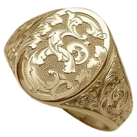 

18K Solid gold masonic ring men's signet rings jewelry with unique logo engraving