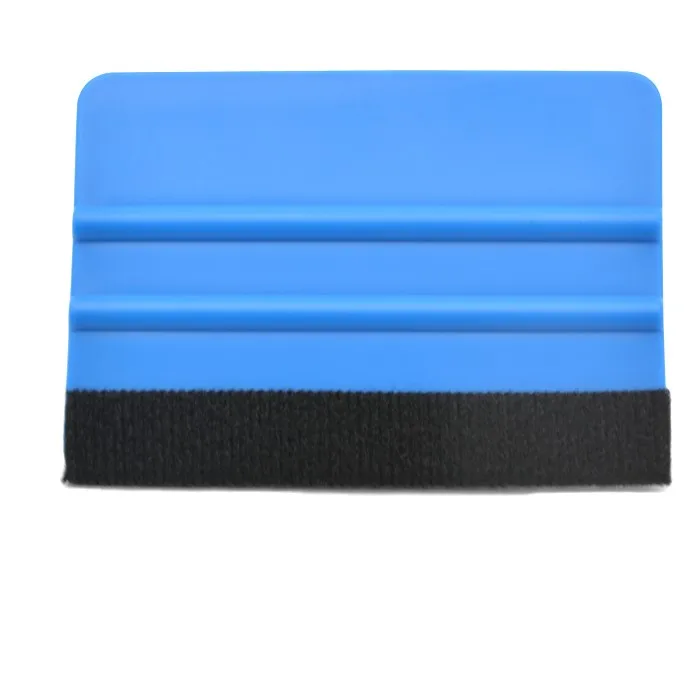 

4 Inch Car Vinyl Scraper Decal Applicator Tool with Black Felt Edge, Blue