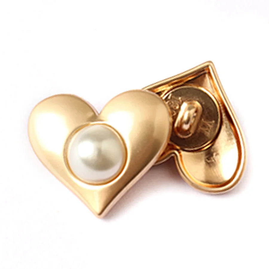 

COOMAMUU  Decorative Pearl Buttons Elegant Gold Plating Sewing Button Shank DIY Scrapbooking Garment Decoration, Color