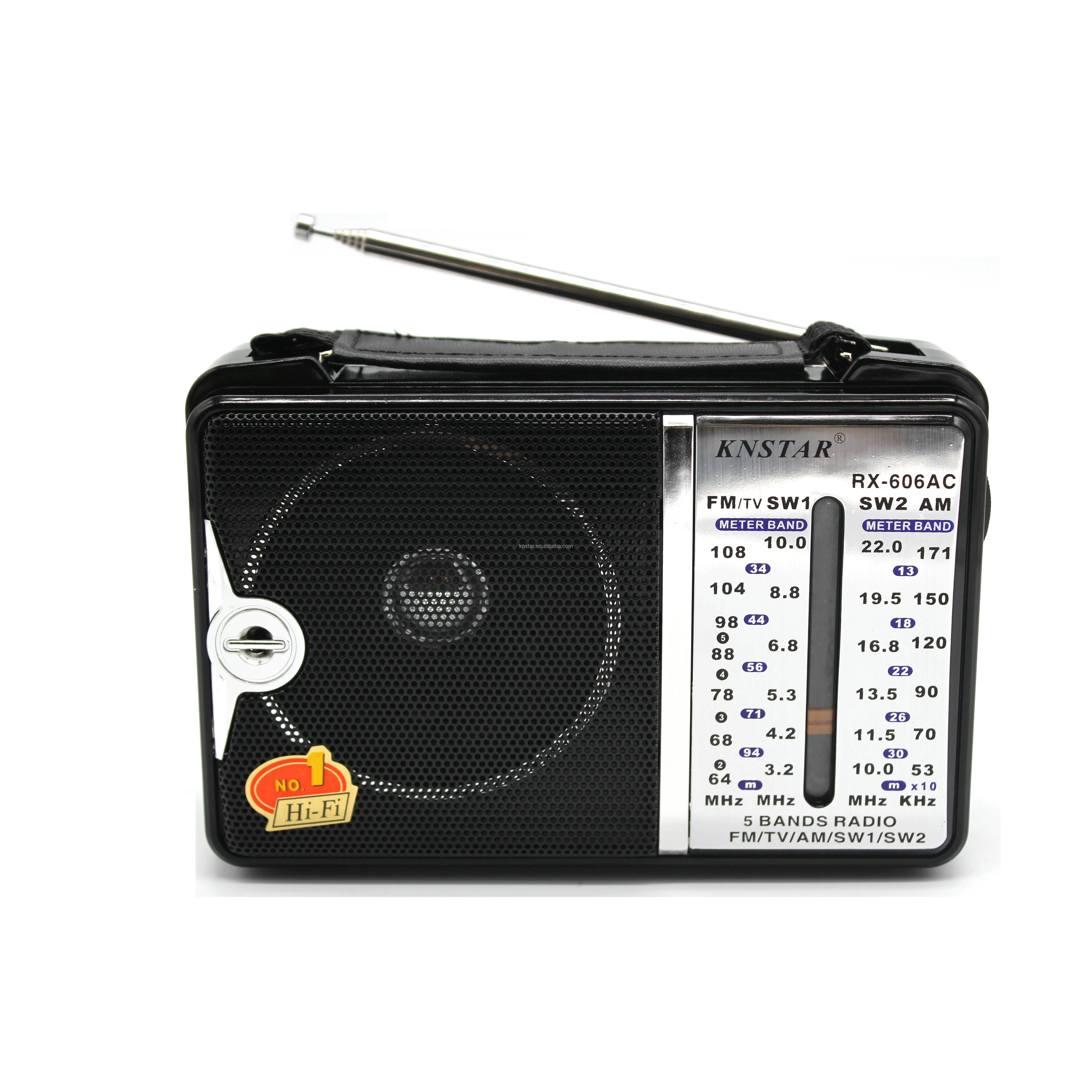 

China Factory Supply Knstar Rx-606Ac Ac/Dc Portable Am Fm Sw Radio, Black