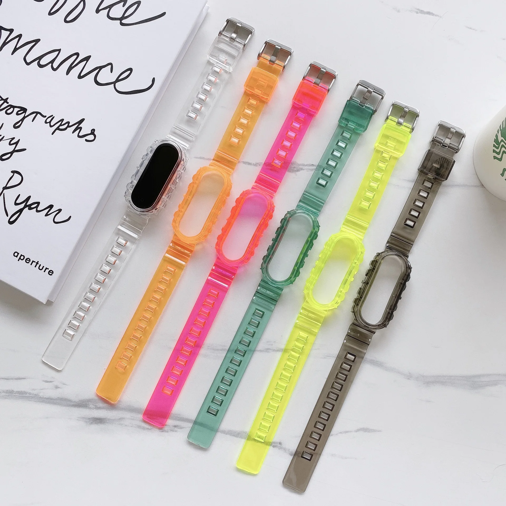 

For xiaomi 5 NFC watch band, HOCAYU Fluorescent Fashion Silicone Band for Mi 5 Wrist Strap for Xiaomi Mi Band 5 NFC Bracelet