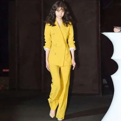 

factory custom wholesale spring and autumn professional slim chic small fragrance small women's suit, Yellow,red,white