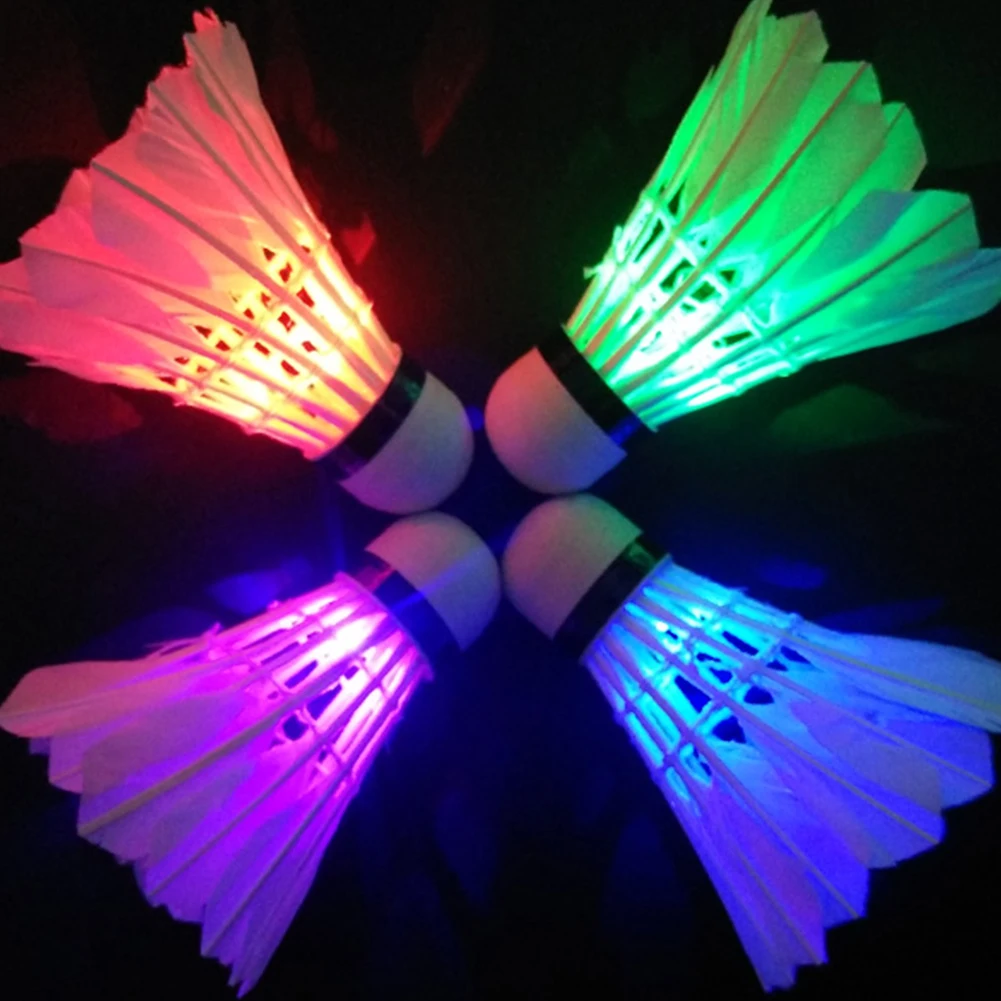 1pcs Lighting Badminton Dark Night Colorful LED Lighting Sport Badminton Light Spot Shuttle cock