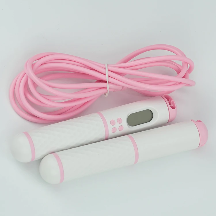 

Factory made electronic skipping rope digital plastic handle jump rope
