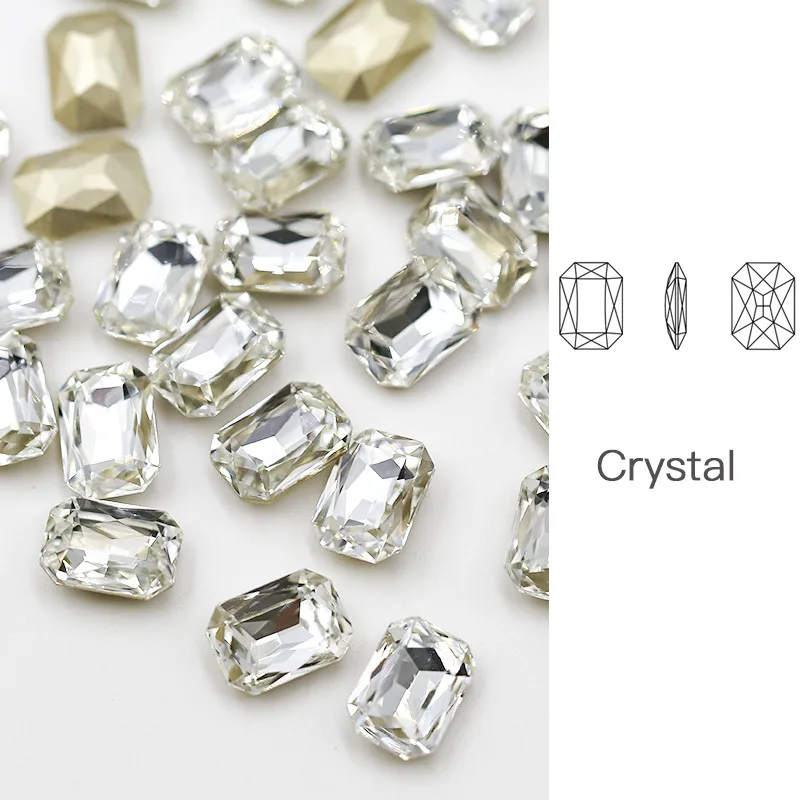 

Paso Sico Jewelry Making Octagon Point Back Glass Gems Stone Bulk