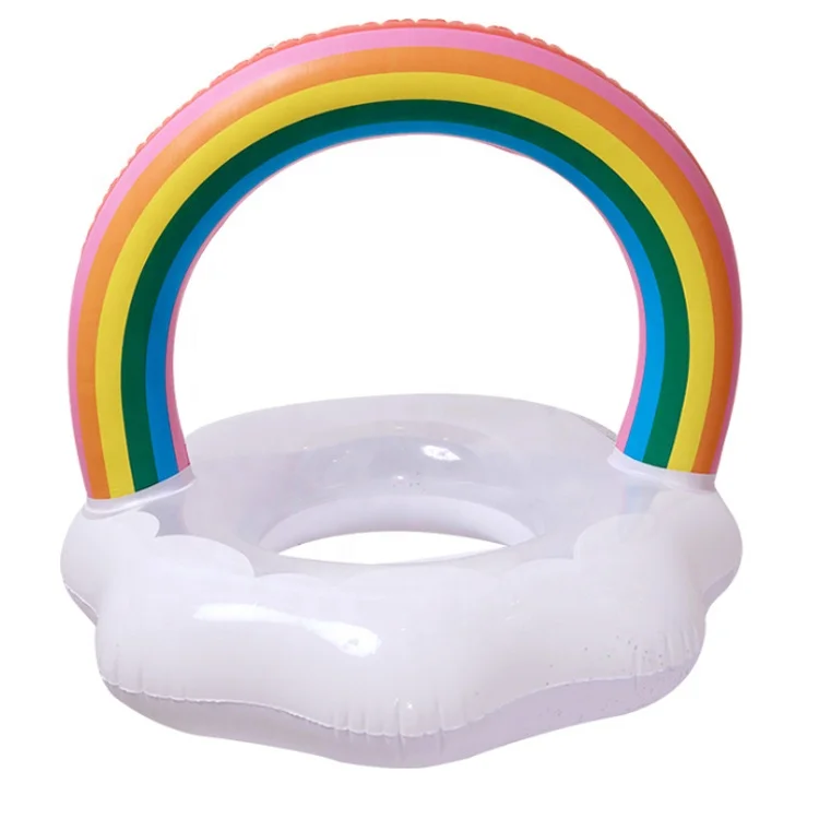 

Rainbow Swimming float Professional kids adult Safety OEM inflatable swimming baby ring