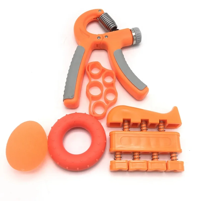 

Gym fitness hand strengthener hand training set with food grade silicone hand grip, Orange, blue, black, green