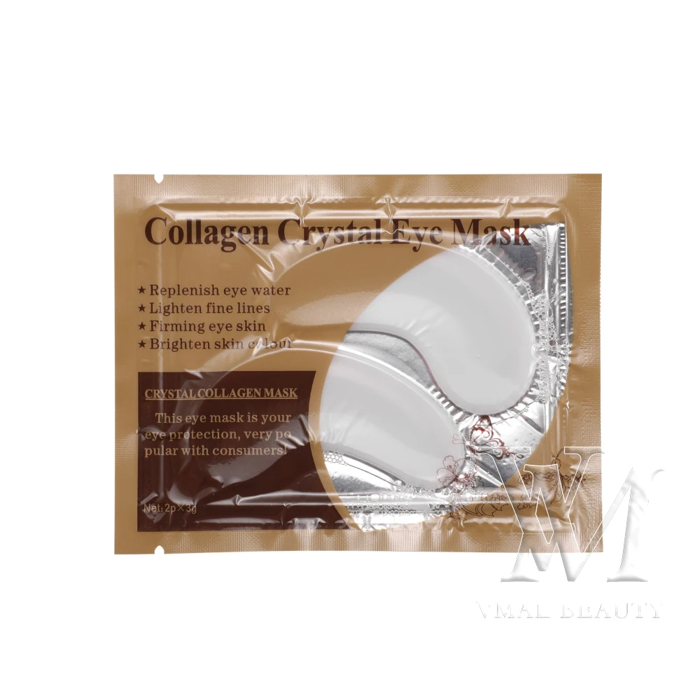 

VMAE Wholesale 24k Gold Crystal Collagen Eye Pads Gold Eye Pad Gold Eyemask No Logo Lipmask