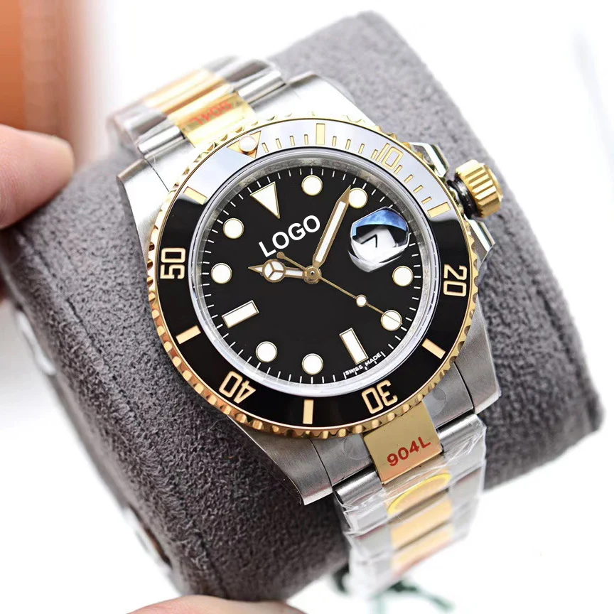 

Custom Luxury Brand Rolexables Watches Design Submarine Watches with Glide Clasp