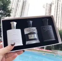 

New Creed Men Fragrance Set 3pcs set Intense Scent Parfum Silver Mountain Water Creed aventus Green Irish Tweed 30ML*3 Free ship