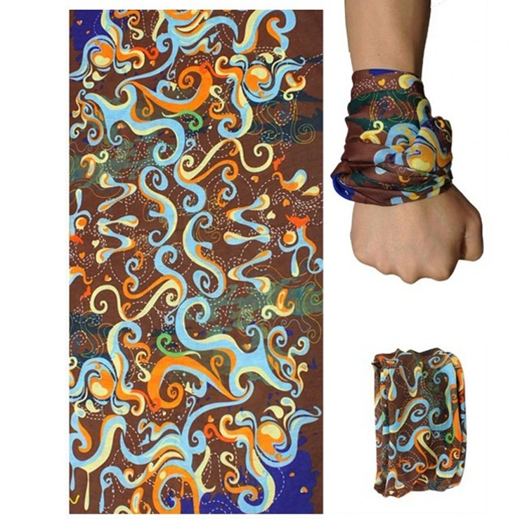 

2019 The Middle East fashion headwear multifunctional outdoor tubular bandana seamless scarf, White, yellow, red, purple, green, blue, pink, flower mouth