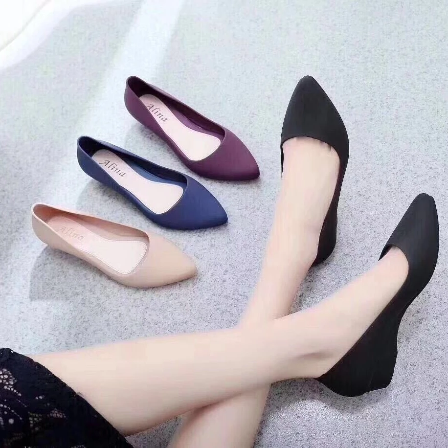 

Woman Flat Shoes New Arrivals 2020 Sexy Solid Pointed Toe Fashion Shallow Mouth Casual Flat Sandals For Women And Ladies