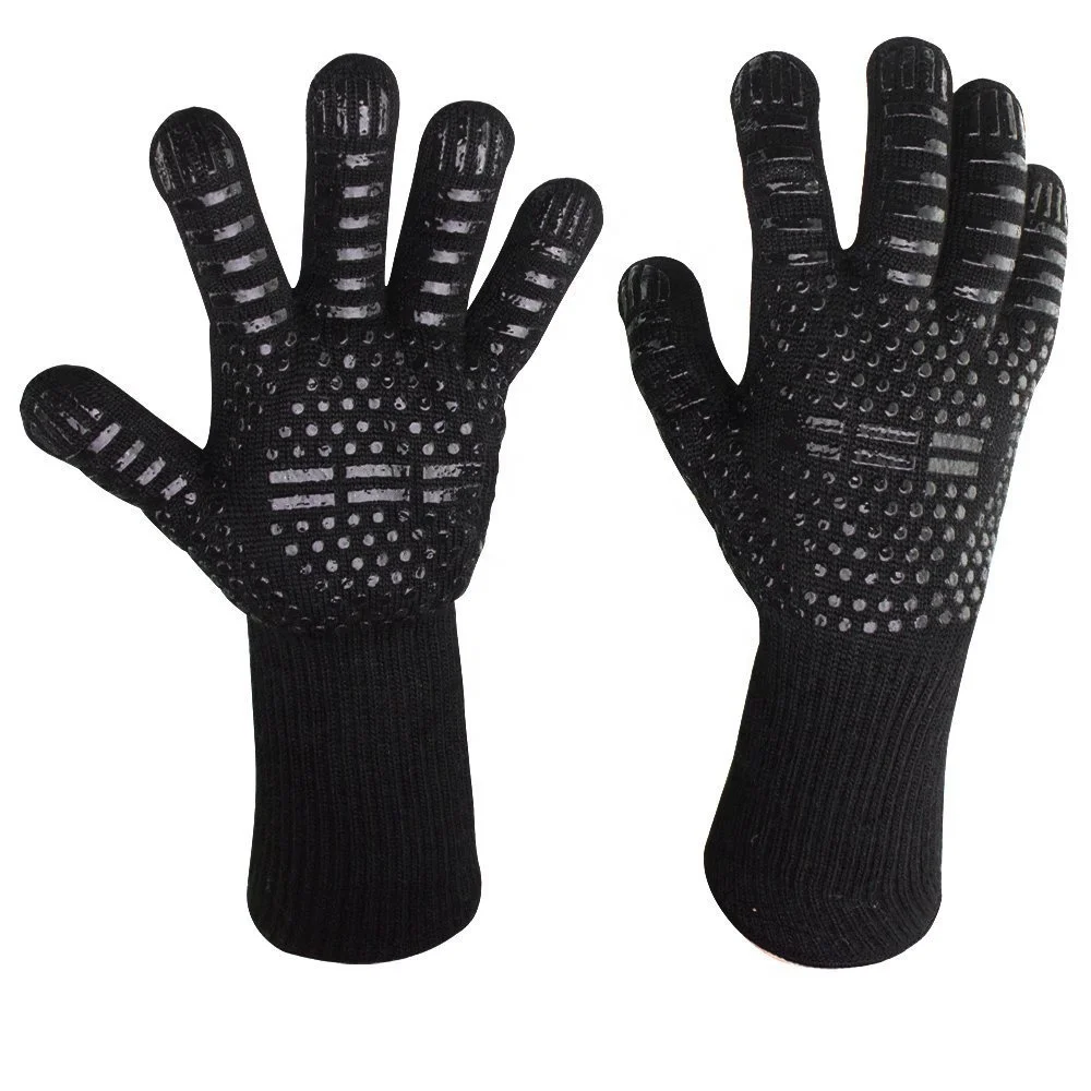 

500/800 Degree High Temperature Resistant Gloves Heat Insulation Anti-Scalding Microwave Flame BBQ & Oven Gloves, Customized