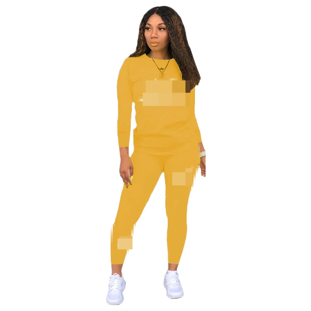 

2021Letter Printed Two Piece Set Women Casual Long Sleeve Autumn Winter Apparel 2 piece set women pants ladies suits